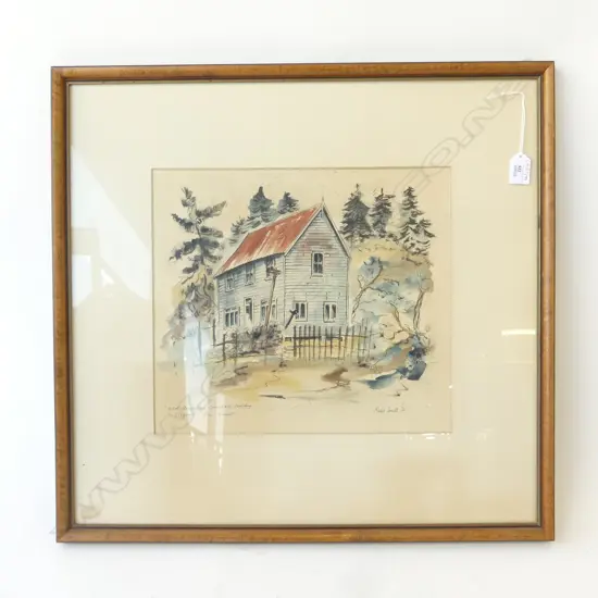 W/C OLD AMERICAN CONSULATE BUILDING ORONGA BAY RUSSELL BY KATE SMITH H560 W590MM