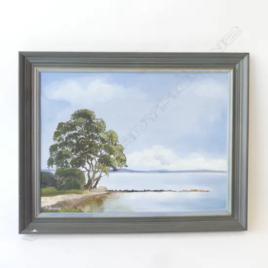 OIL ON BOARD TINOPAI BY DIANA JAMES H560 L720MM