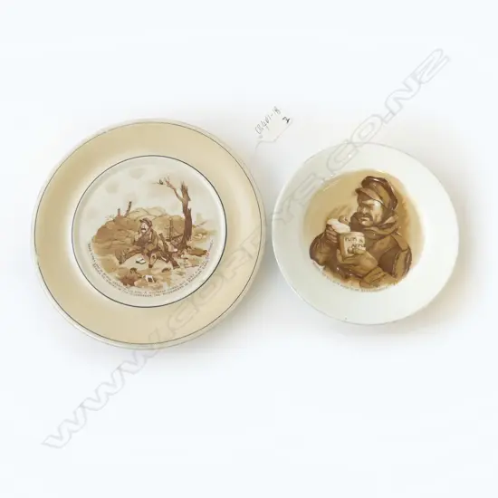 TWO BAIRNSFATHER ITEMS, PLATE Dia 200mm, OTHER 158mm