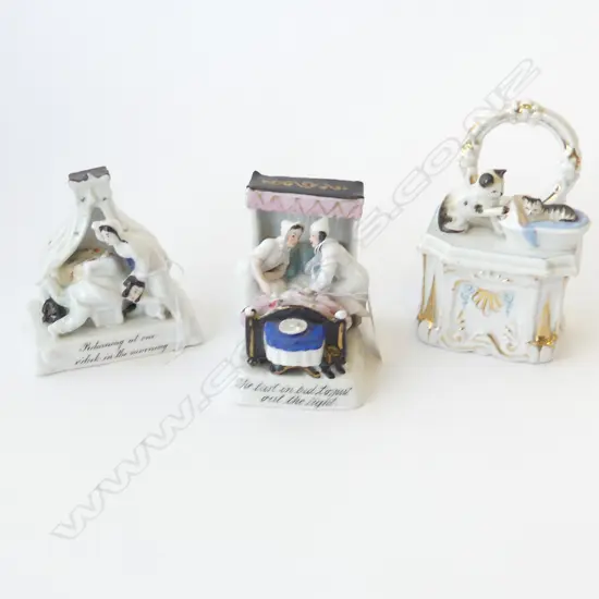 THREE FAIRINGS, 'THE LAST IN BED TO PUT OUT THE LIGHT', 'RETURNING AT ONE OCLOCK IN THE MORNING' & CATS ON A LIDDED WA