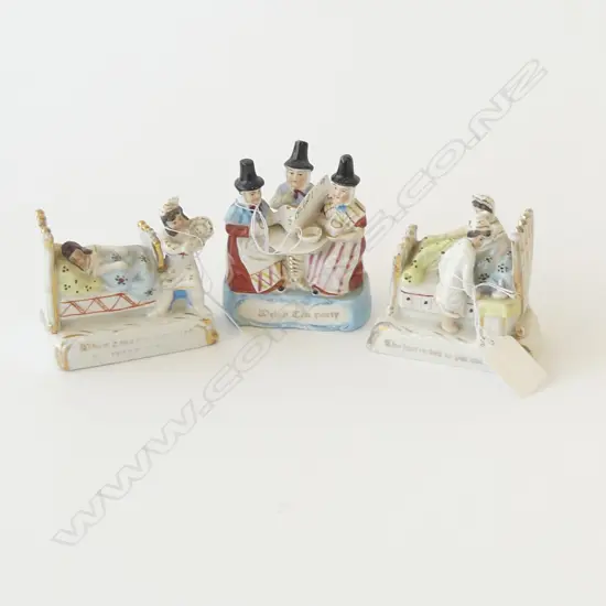 3 FAIRINGS 'WHEN A MAN IS MARRIED THE TROUBLE BEGINS', 'THE LAST IN BED TO PUT OUT THE LIGHT' (REPAIRED) & WELSH TEA