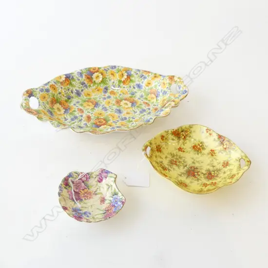 2 AOF 2 HANDLED DISHES 270MM LARGEST & SMALL AOF DISH L80MM