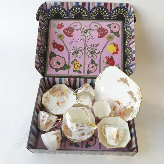 SHELLEY 'SUNRISE' TEA SET...