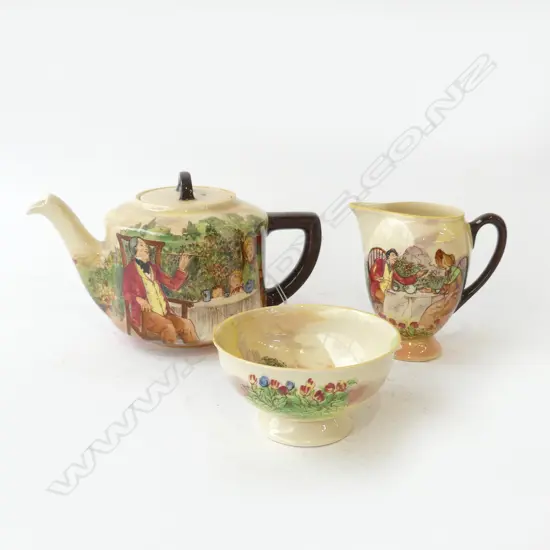3 PIECE RD JUG SUGAR & CREAMER