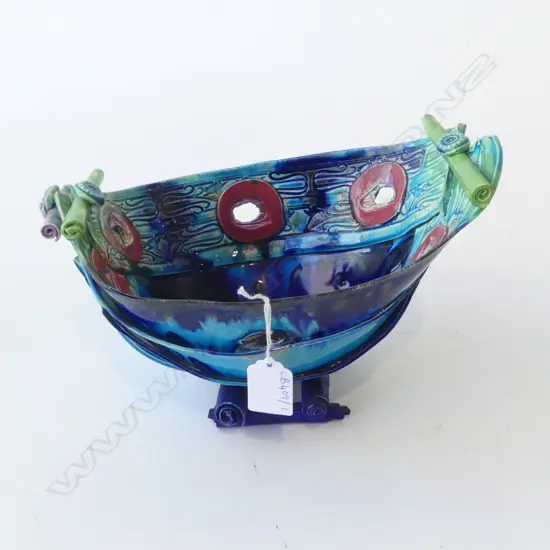 KATIE GOLD NZ STUDIO POTTERY BOWL W.255mm