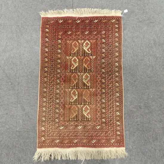 HAND KNOTTED ALL WOOL RUG 1220x780mm