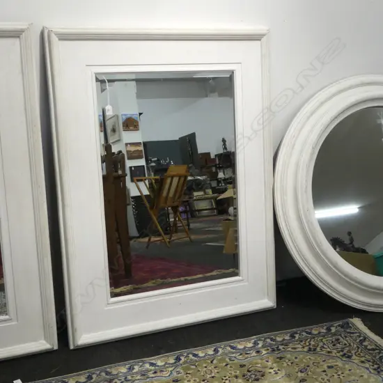 LG CONTEMPORARY MIRROR; WHITE PAINTED FRAME 1240x940mm