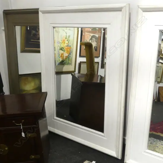 LG CONTEMPORARY MIRROR; WHITE PAINTED FRAME 1240x940mm