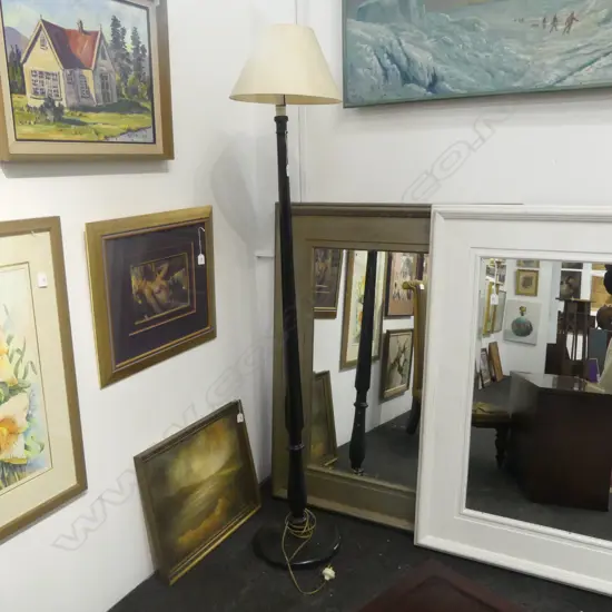 EBONISED STANDARD LAMP H.1770mm