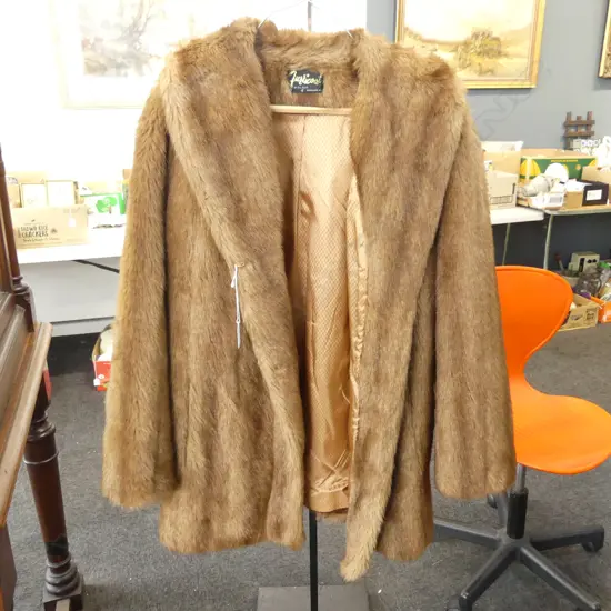 VINTAGE FAUX FUR JACKET BY D L ELLIS AUCKLAND
