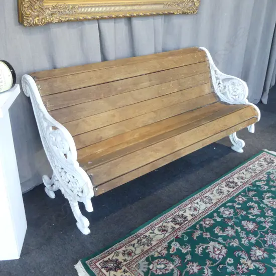 PARK BENCH, CAST IRON ENDS W.1570mm