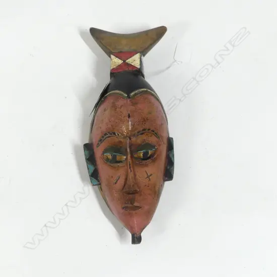 VINTAGE FIPA TRIBE PAINTED WOOD FACE MASK H330MM