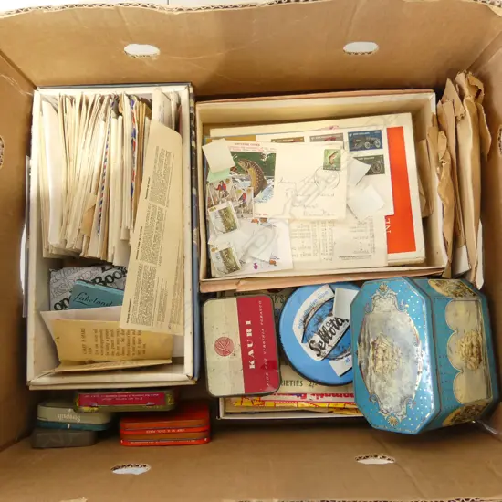 STAMP COLLECTION SOME IN TINS