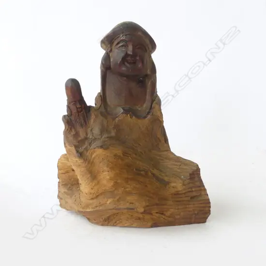 ORIENTAL WOODEN CARVING H.180mm