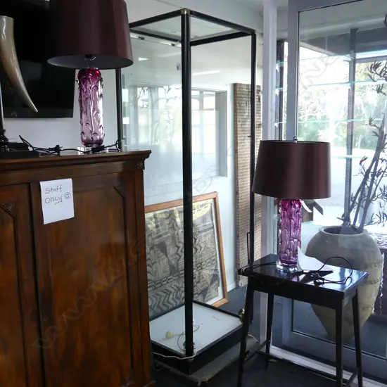 Glass Display Cabinet 650mm x 1950mm x 550mm NO DOOR