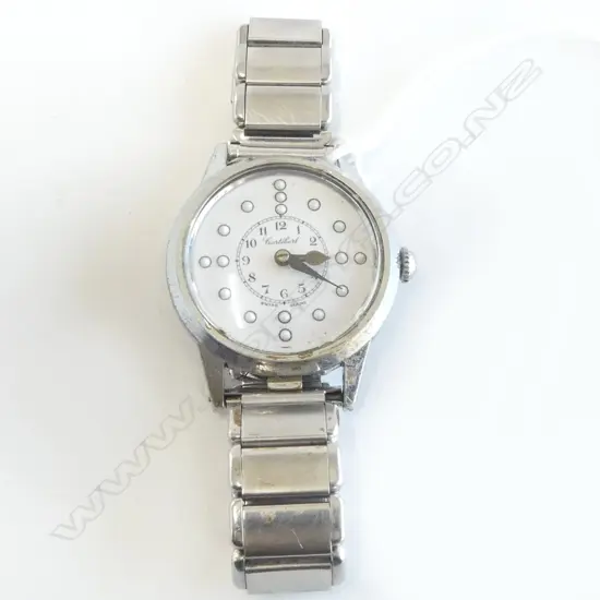 VINTAGE CORTEBERT SWISS GENTS BRAILLE  WRIST WATCH running