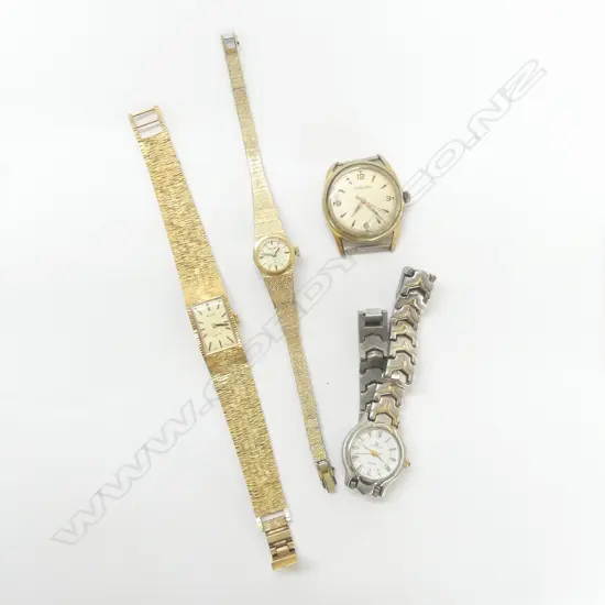 3 VINTAGE LADIES & 1 GENTS WRIST WATCHES 
