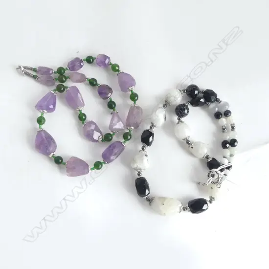 2 GEMSTONE NECKLACES