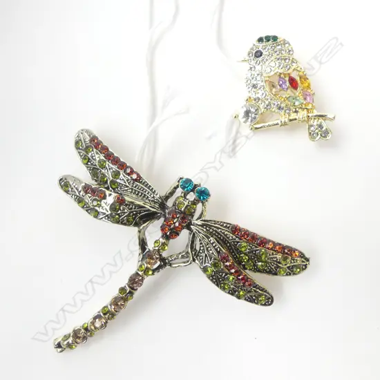 PR DIAMANTE BROOCHES, LITTLE BIRD & DRAGONFLY