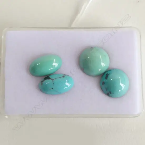 4 TURQUOISE CABOCHONS