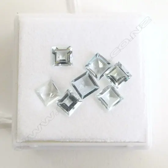 4CT FACETED AQUAMARINE - SQUARE