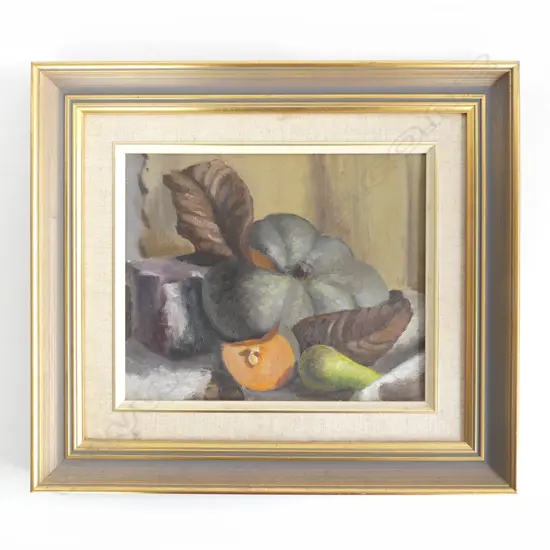 DESMOND DIGBY STILL LIFE w PUMPKIN, OIL 1951. 240 x 290mm