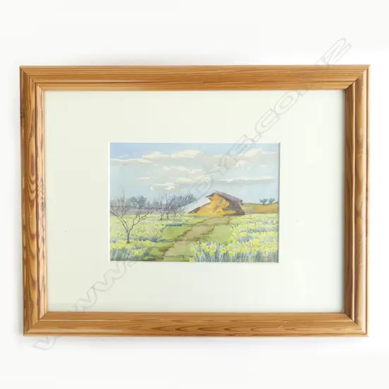 LUCRETIA JOHNSON RA (1800-1900), RURAL SCENE. W/C. 160 x 220mm