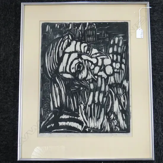 Stephan Preuschoff (1907-1994) Copernicus (astronomer) woodblock 410 x 325mm Note:....
