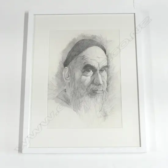 HEAD OF A MAN ARTIST UNKNOWN PENCIL 390MM X 285MM