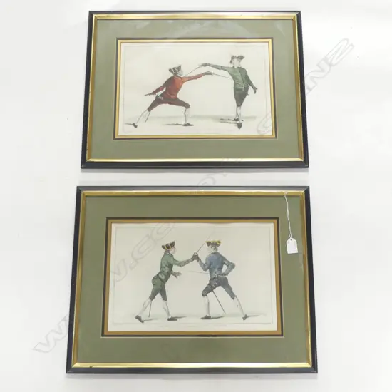 PR JAMES GWIN FRENCH FENCING PRINTS 250x385mm