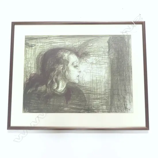 EDVARD MUNCH 'THE SICK CHILD I' (1896) PRINT, 420x580mm