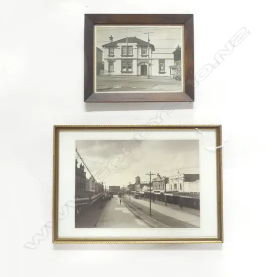 2 FRAMED PHOTOS; MT EDEN POST OFFICE, PONSONBY / 3 LAMPS 210x295mm
