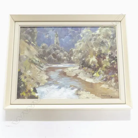 PETER WILLIAMS, WAIOEKA GORGE, OIL ON BOARD, 340x445mm