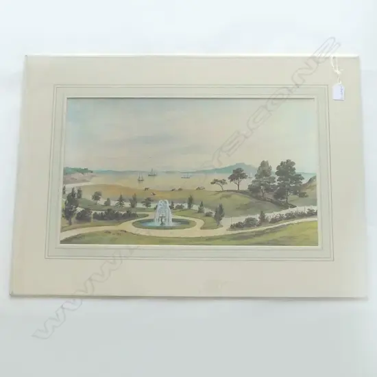 J C HOYTE (1835-1913) 'HARRY COBLEY'S COTTAGE, DEVONPORT' MTD LITHOGRAPH. SIGNED. H.320 x 520mm (1 of 2)