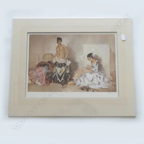 SIR WILLIAM RUSSELL FLINT (1880-1969) 'STUDIO ACCESSORIES'. MTD LTD ED COLLOTYPE PRINT 738/850. H.400x550mm