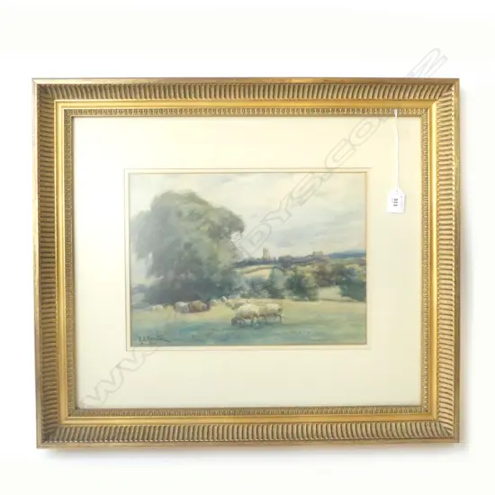 SIGNED ENGLISH LANDSCAPE WC 255x350mm