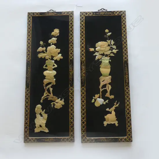 PR MOP CHINESE LAQUER WALL PLAQUES H690MM  W260MM