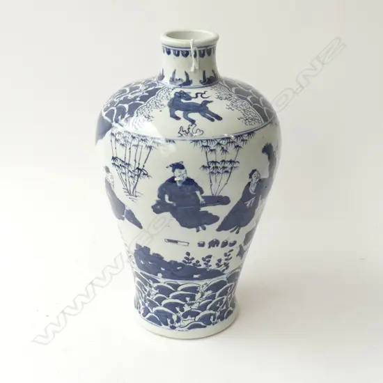 LG ORIENTAL B/W VASE H.360mm