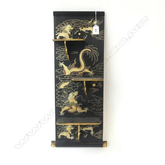 Oriental Export Ware Folding Lacquer Shelf H.570mm