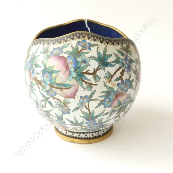 CLOISONNE SPHERICAL VASE H.155mm