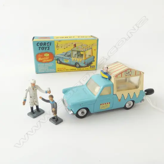 CORGI TOYS 'WALL'S ICE CREAM VAN' (FORD THAMES) #474 & 2 FIGURES, w. ORIG. BOX