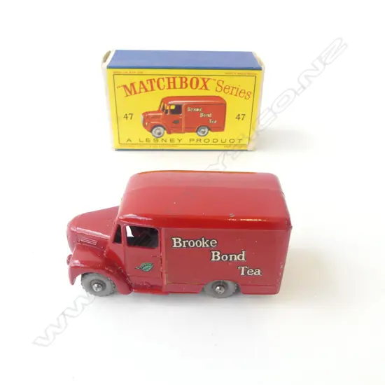 MATCHBOX LESNEY RARE TYPE 'D' BOX 'BROOKE BOND TEA' VAN L.55mm no. 47