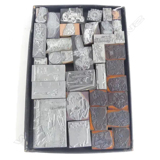 ASST. VINTAGE ADVERTISING PRINT BLOCKS