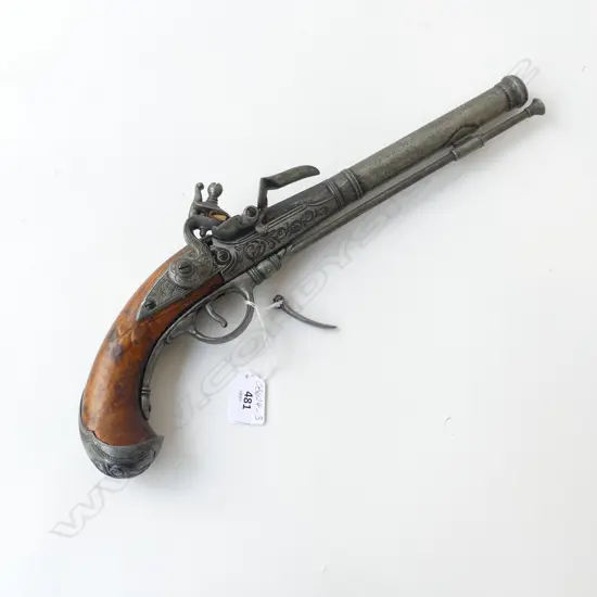 A REPLICA FLINTLOCK PISTOL. L.400mm 