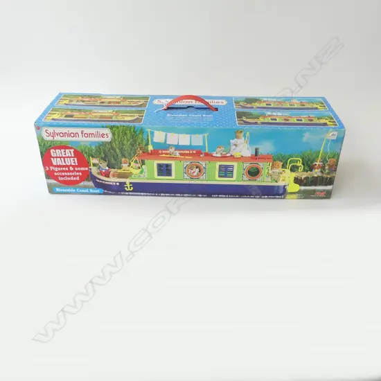 SYLVANIAN FAMILES RIVERSIDE CANAL BOAT, boxed as new