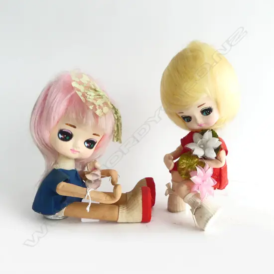 PR WIDE-EYE MID CENTURY JAPANESE DOLLS, FAULTS