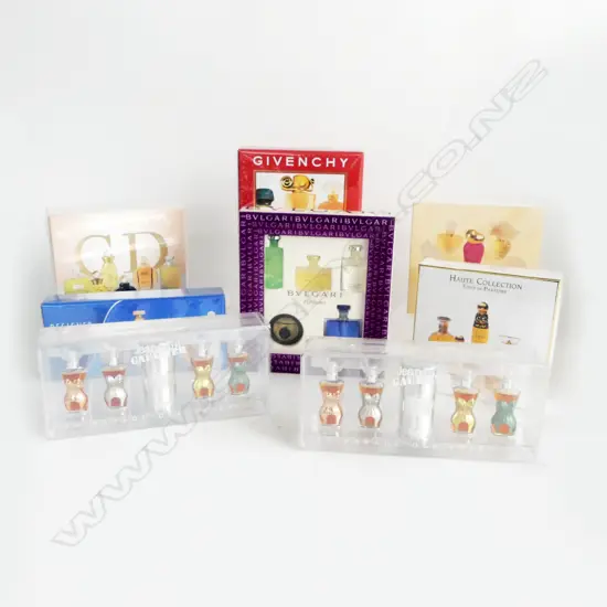 8 UNOPENED BOXES PURFUME MINATURES INCLDS GAULTIER, DIOR, BVLGARI & GIVENCHY