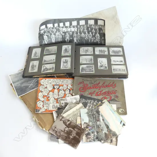 NZ MILITARY RELATED POSTCARDS BATTLE IMAGES ETC 