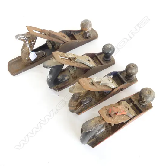 4 HAND WOOD PLAINS 2 ARE STANLEYS  L350MM LONGEST