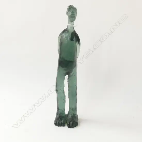 ANTHONY MORRIS (NZ b.1939) CAST GLASS FIGURE, 8/99 H.440mm
